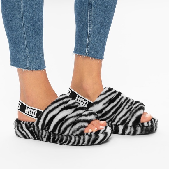 UGG Fluff Yeah Slide Zebra - Picture 11 of 11